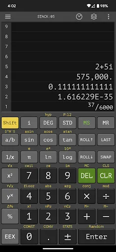 Ảnh chụp màn hình của Scientific Calculator