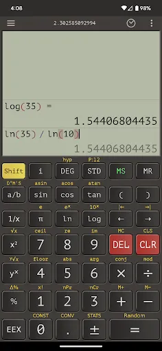 Ảnh chụp màn hình của Scientific Calculator