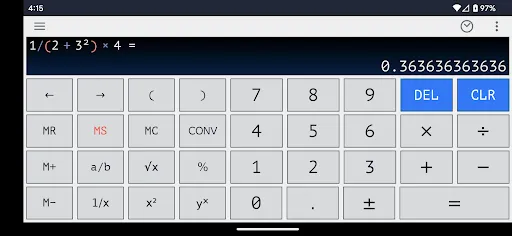 Ảnh chụp màn hình của Scientific Calculator