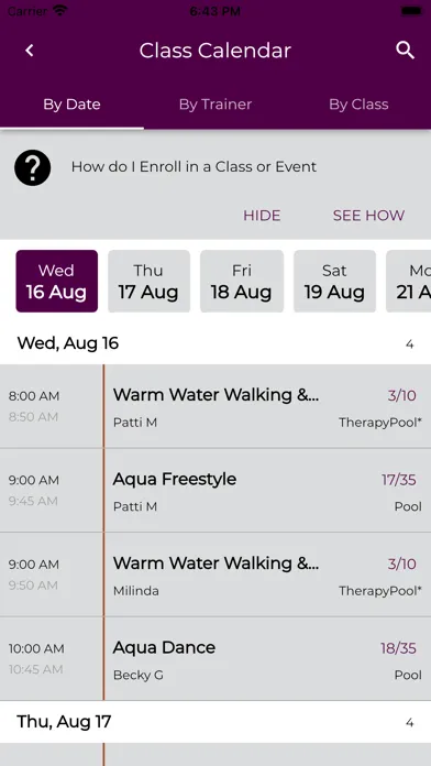 Tangkapan skrin Hockessin Athletic Club App