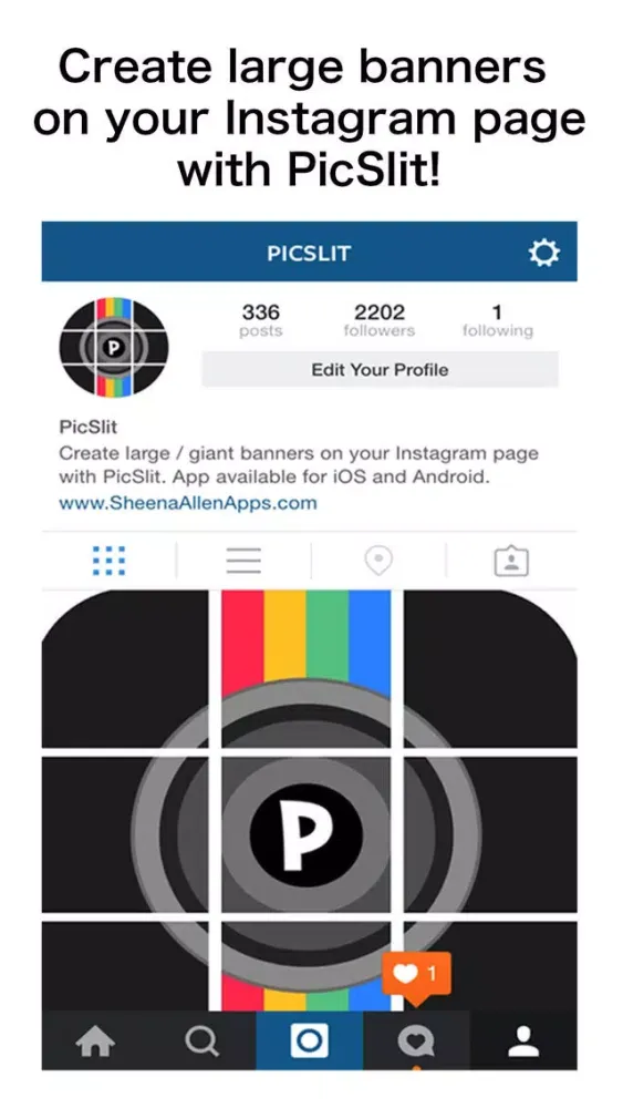 PicSlit – Giant Photo Grid / Banner / Square for Instagram Screenshots