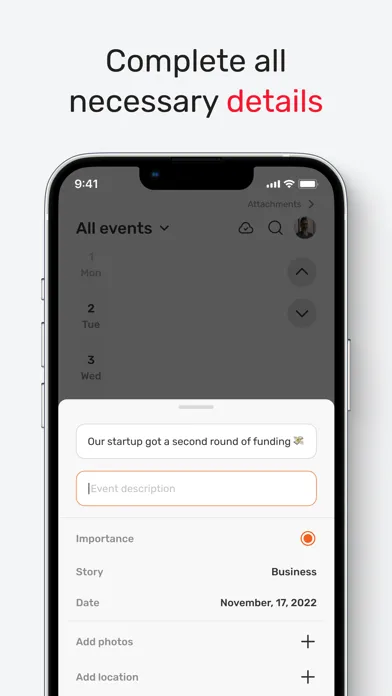 Lifely: timeline maker journal スクリーンショット