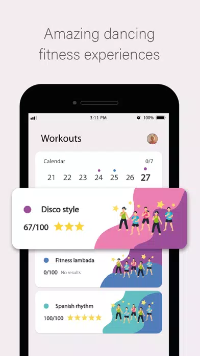 Capturas de tela do Vivafit: fitness dancing