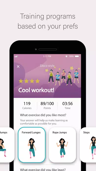 Capturas de tela do Vivafit: fitness dancing