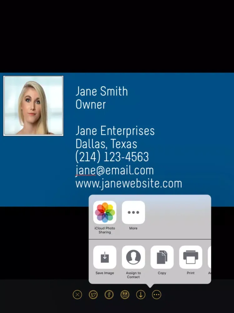 Business Card Producer iPad 應用截圖