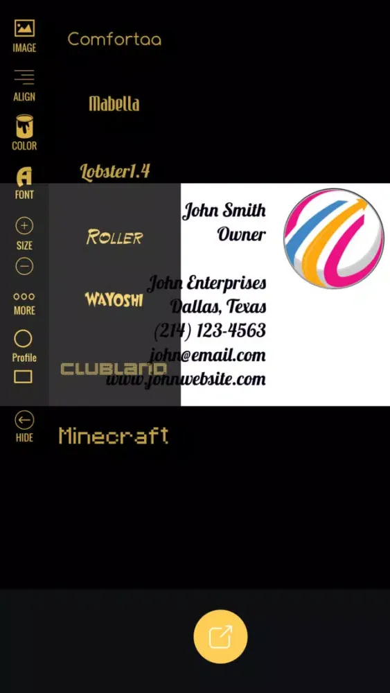 Business Card Producer應用截圖