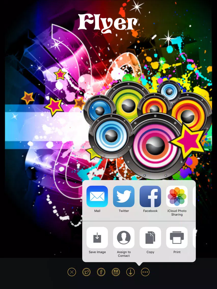 Capturas de tela do Flyer Maker iPad 