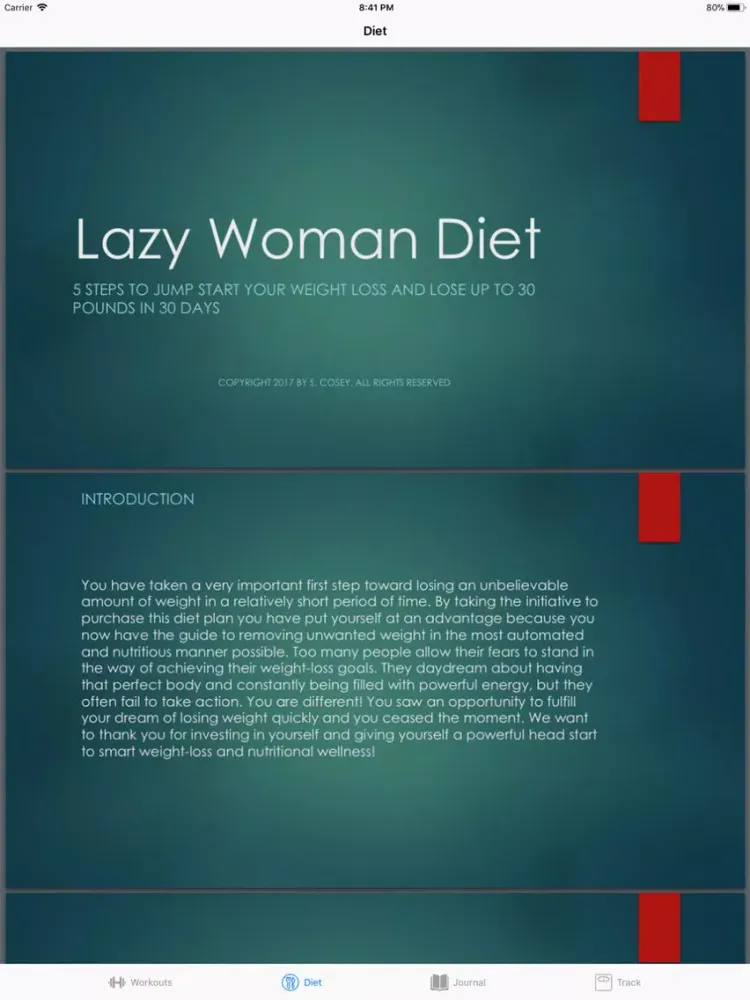 Lazy Woman Diet iPad  স্ক্রিনশট