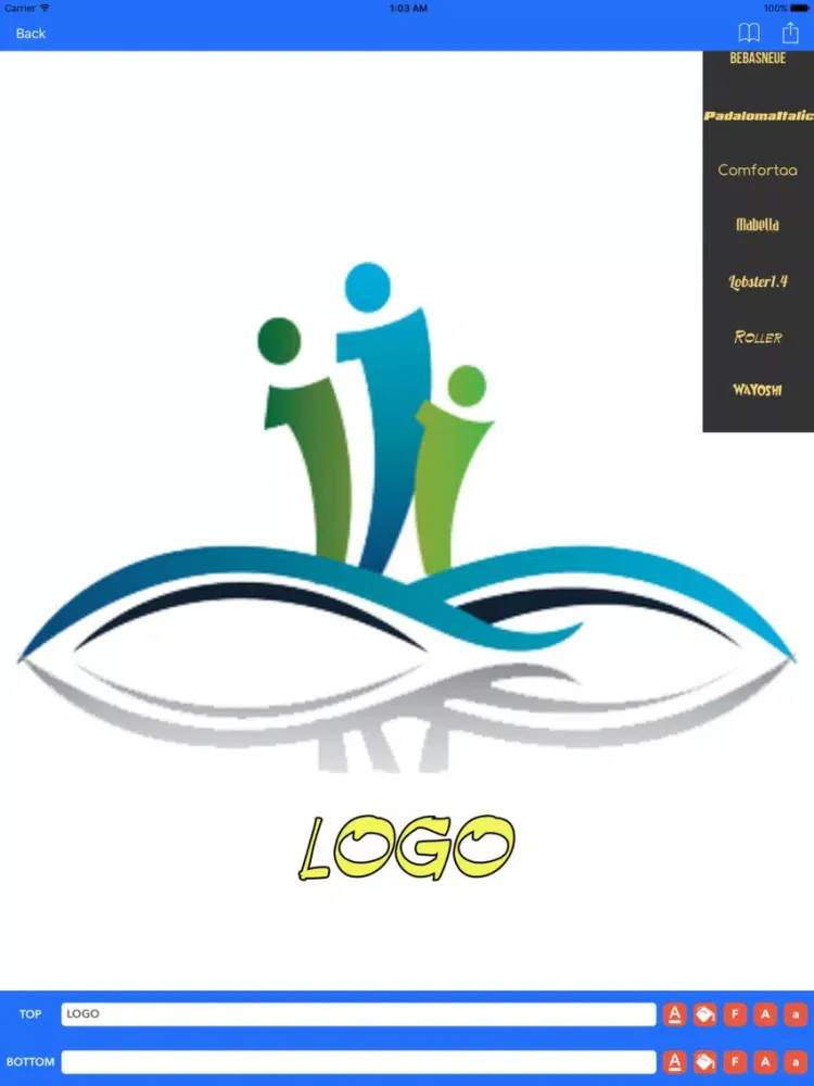 Tangkapan skrin Logo Builder Pro iPad 