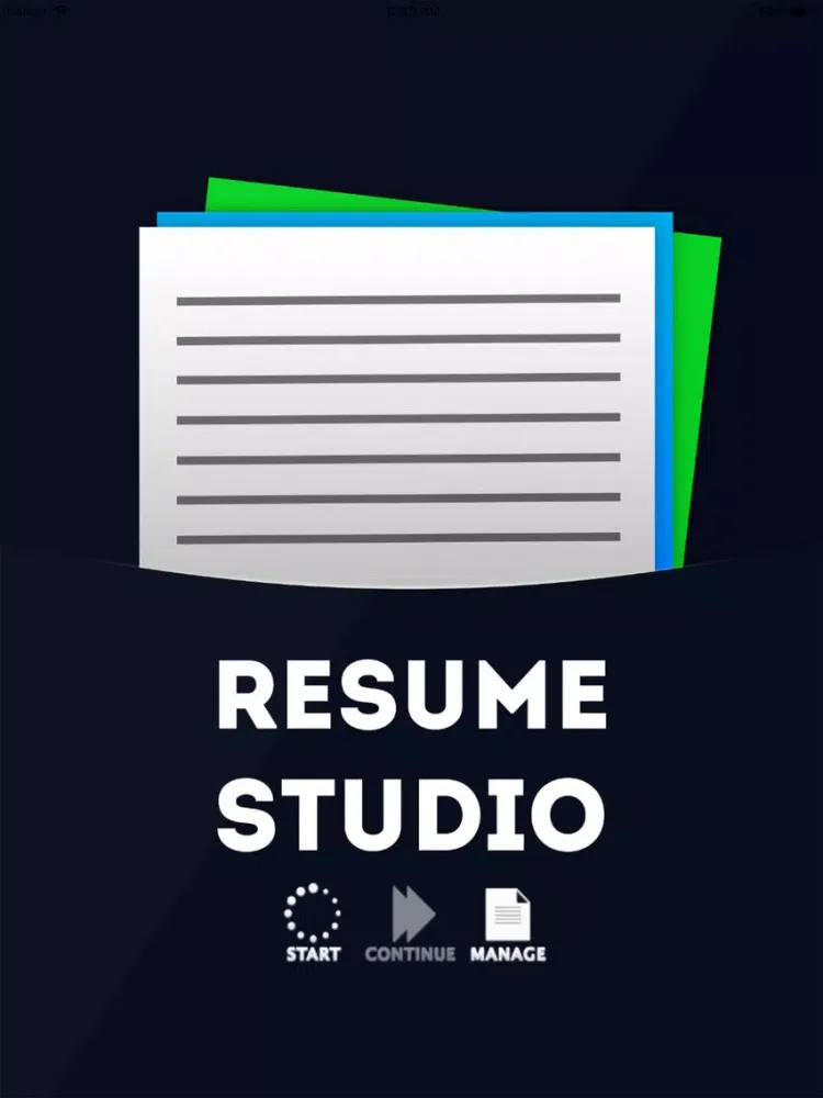 Ảnh chụp màn hình của Resume Studio iPad 