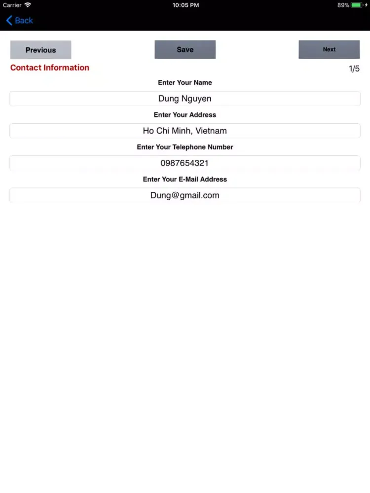 Ảnh chụp màn hình của Resume Studio iPad 