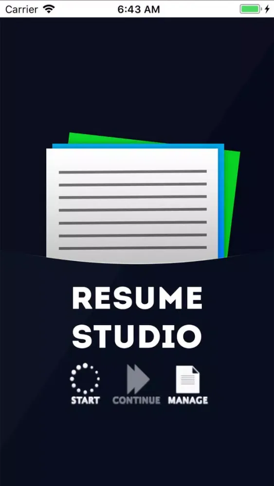 Ảnh chụp màn hình của Resume Studio