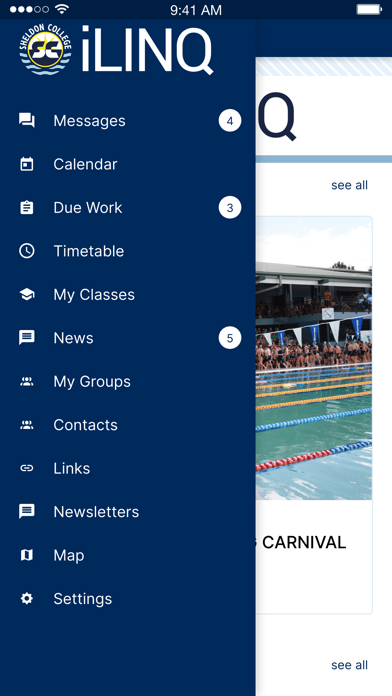 Screenshot di Sheldon College iLINQ