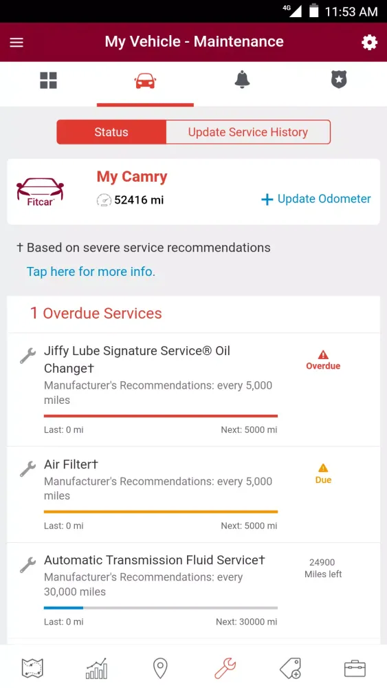 Fitcar™ powered by Jiffy Lube® Ekran Görüntüleri