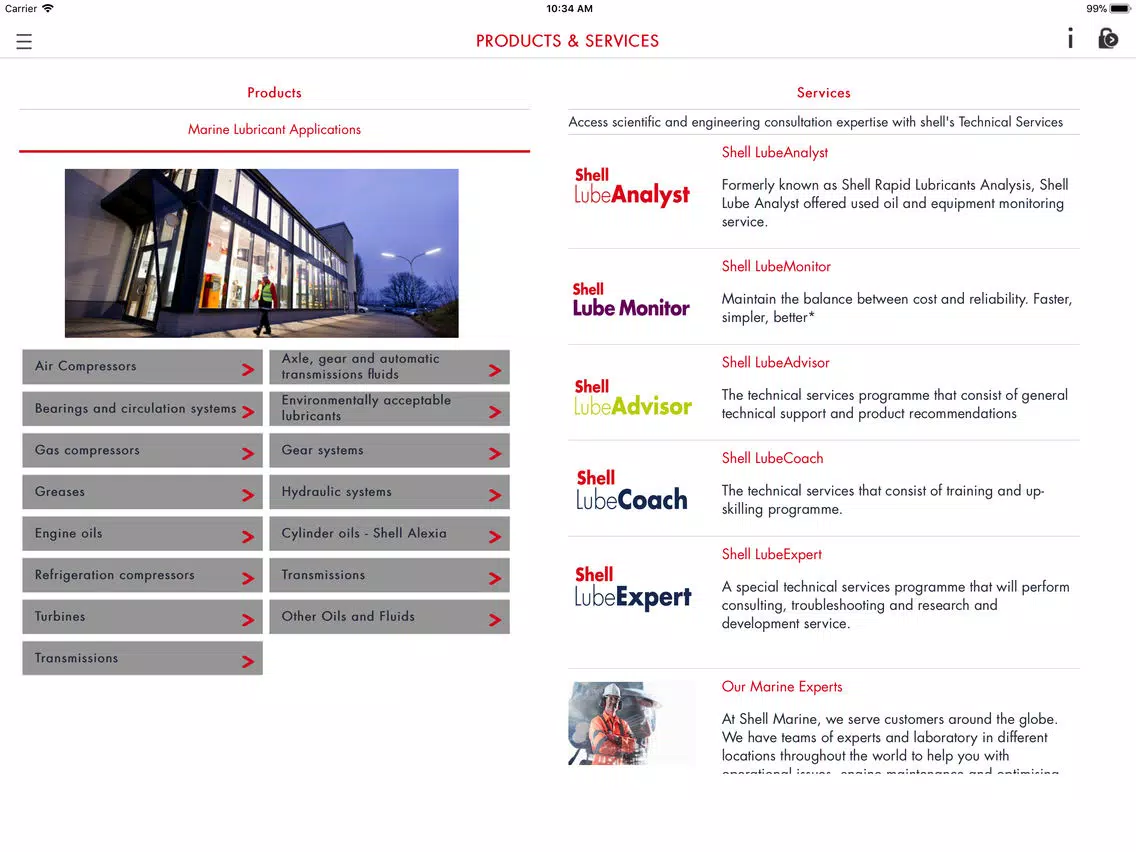 Shell Marine Products iPad  Screenshots