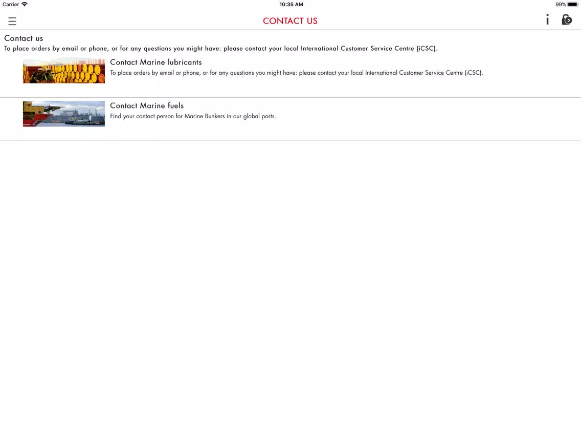 Shell Marine Products iPad  Screenshots