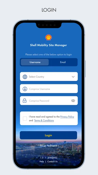 Capturas de pantalla de Shell Mobility Site Manager