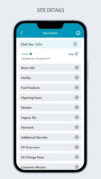 Capturas de pantalla de Shell Mobility Site Manager