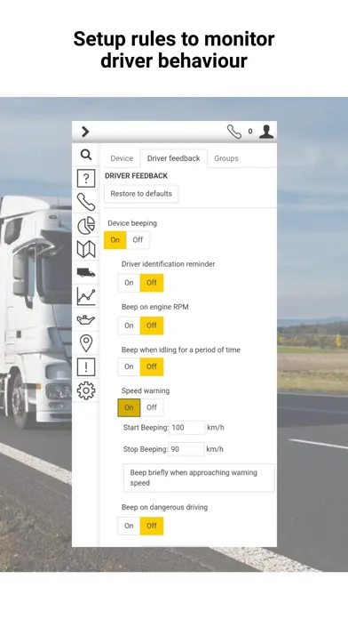 Tangkapan skrin Shell Telematics