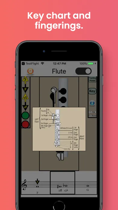 Flute Fingering & Tuning Screenshots
