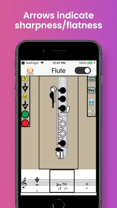 Flute Fingering & Tuning Screenshots
