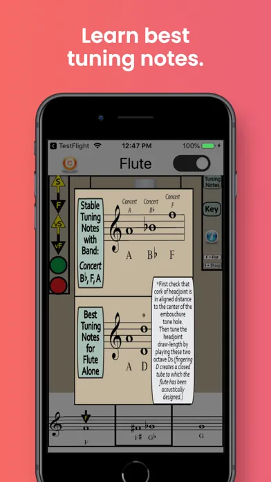 Flute Fingering & Tuning Screenshots