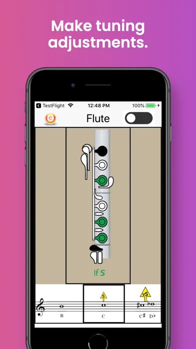 Flute Fingering & Tuning Screenshots