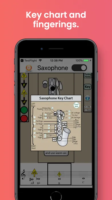 Saxophone Fingering & Tuning Ekran Görüntüleri