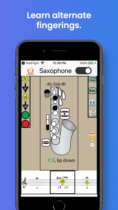 Saxophone Fingering & Tuning Ekran Görüntüleri