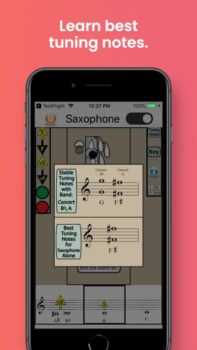 Saxophone Fingering & Tuning Ekran Görüntüleri