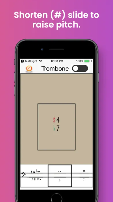 Trombone Fingering & Tuning Screenshots