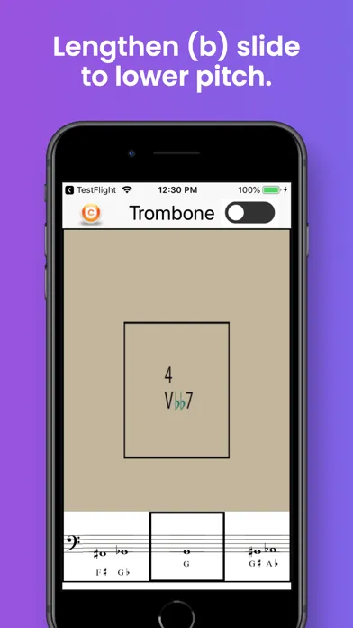 Trombone Fingering & Tuning Screenshots