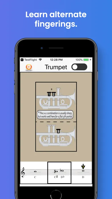 Trumpet Fingering & Tuning スクリーンショット
