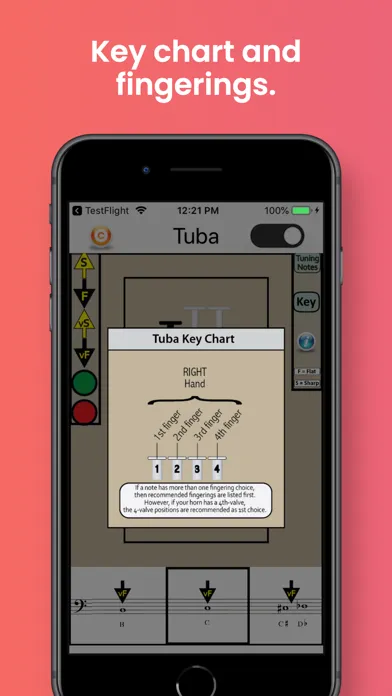 Captures d'écran de Tuba Fingering & Tuning