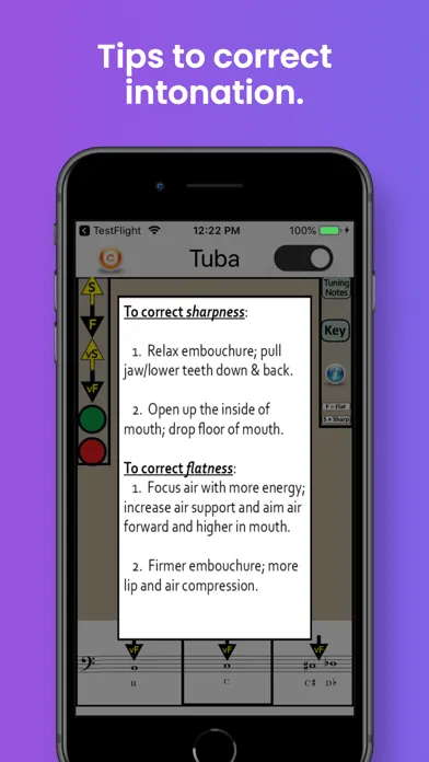 Captures d'écran de Tuba Fingering & Tuning