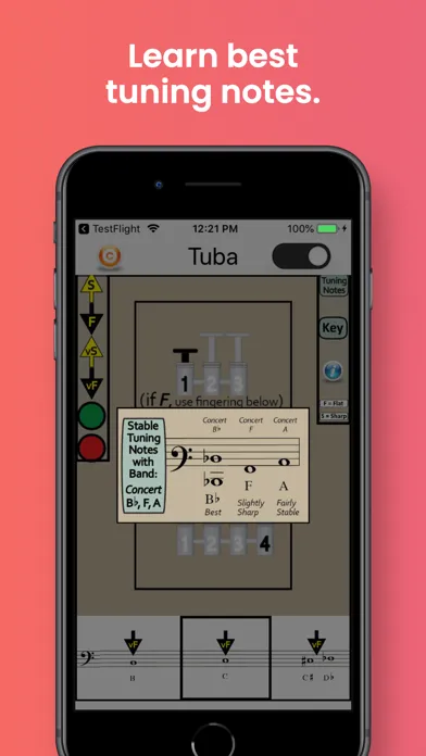 Captures d'écran de Tuba Fingering & Tuning