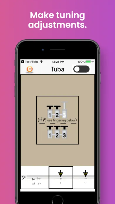 Captures d'écran de Tuba Fingering & Tuning