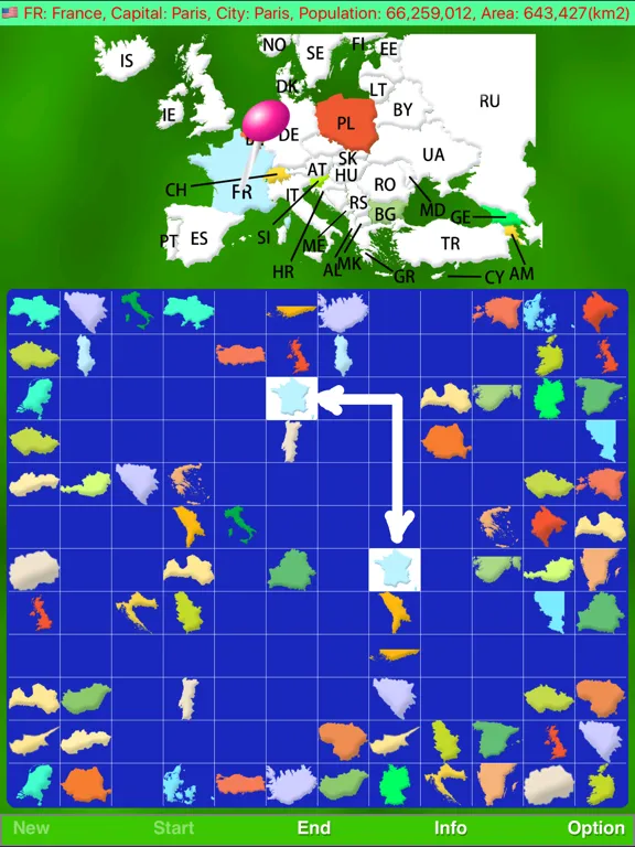 Captures d'écran de Map Solitaire Europe by SZY iPad 