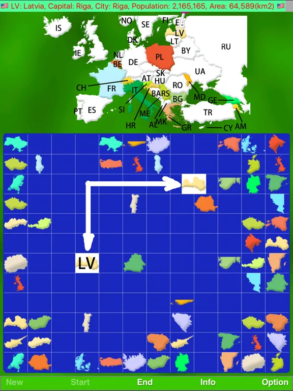 Captures d'écran de Map Solitaire Europe by SZY iPad 