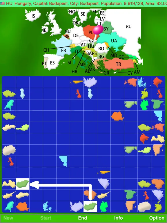 Captures d'écran de Map Solitaire Europe by SZY iPad 