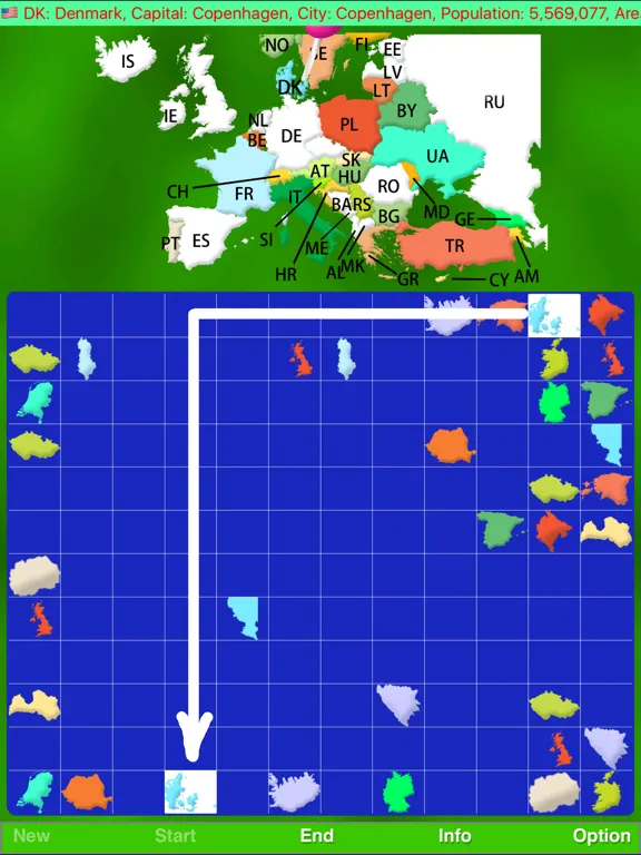 Captures d'écran de Map Solitaire Europe by SZY iPad 