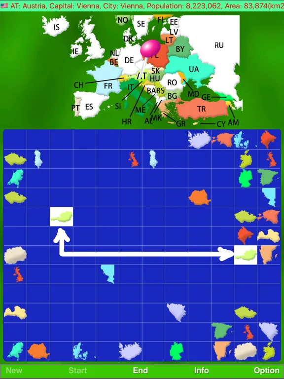 Captures d'écran de Map Solitaire Europe by SZY iPad 