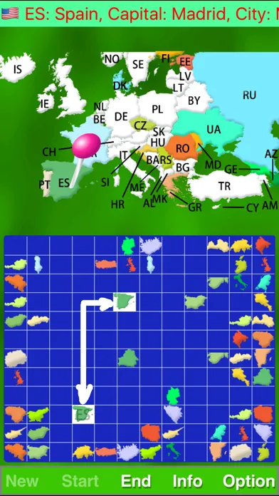 Captures d'écran de Map Solitaire Europe by SZY