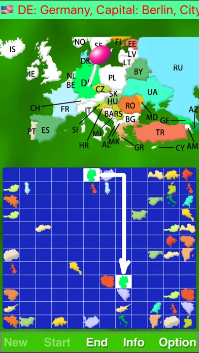 Captures d'écran de Map Solitaire Europe by SZY