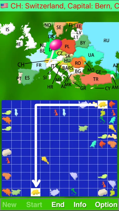 Captures d'écran de Map Solitaire Europe by SZY