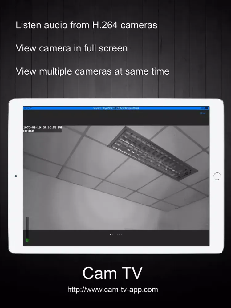 Capturas de tela do Cam TV iPad 