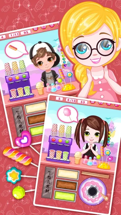Cotton Candy And Lollipop Crush -  Management game 스크린샷