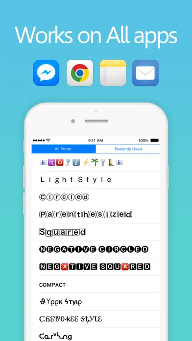 Captures d'écran de Fancy Text - Keyboard Fonts