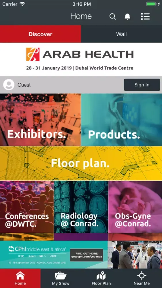 Tangkapan skrin Arab Health Expo