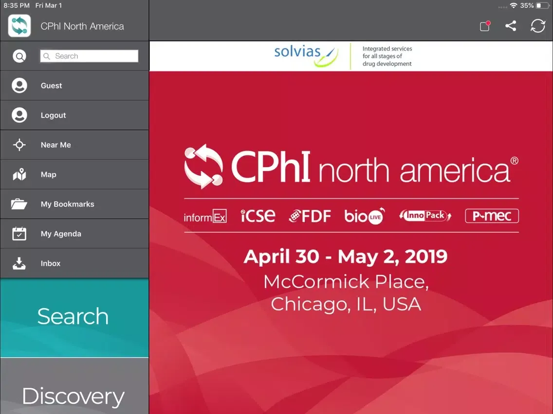 CPhI North America iPad  Ekran Görüntüleri